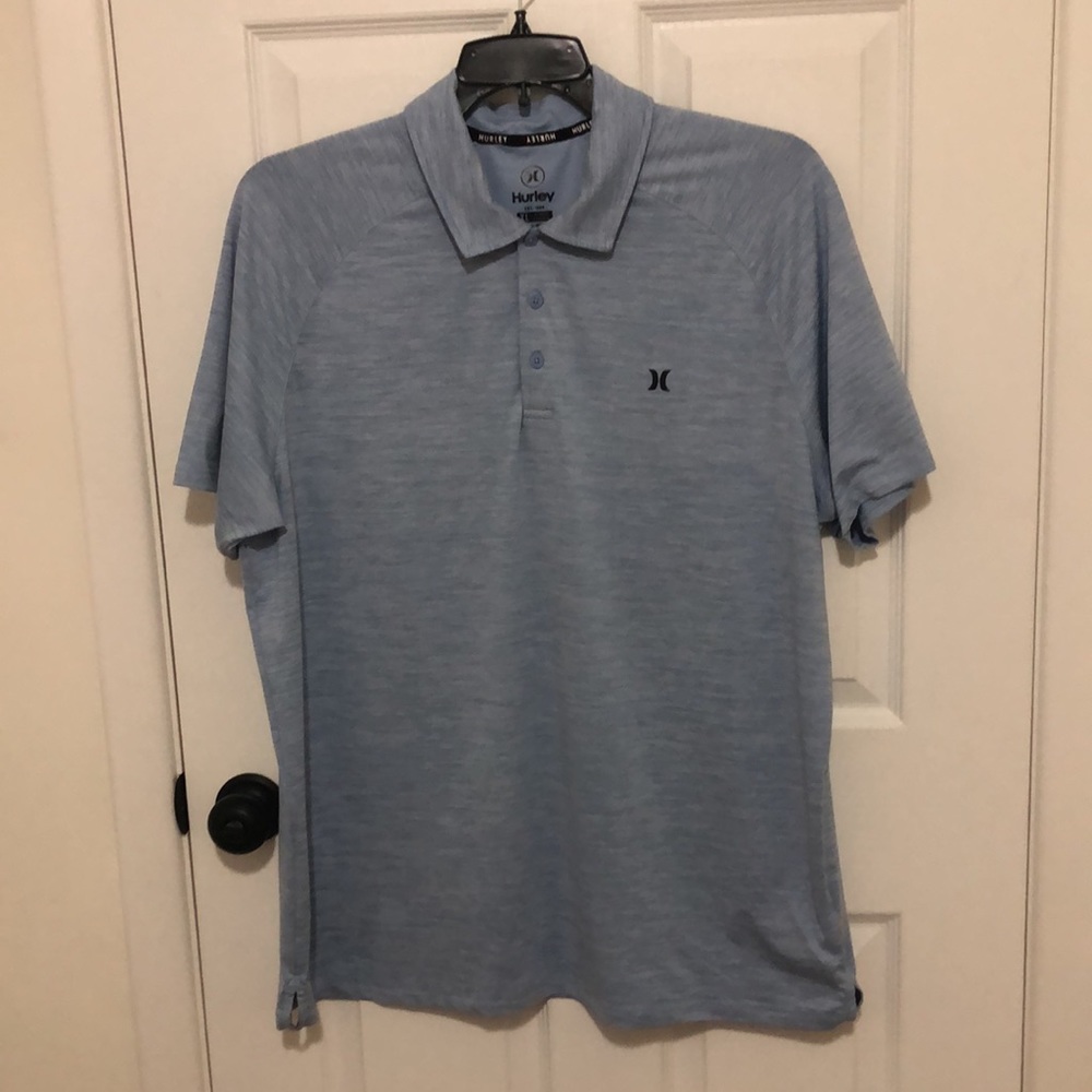 Hurley Light Blue Polo Shirt Short Sleeves